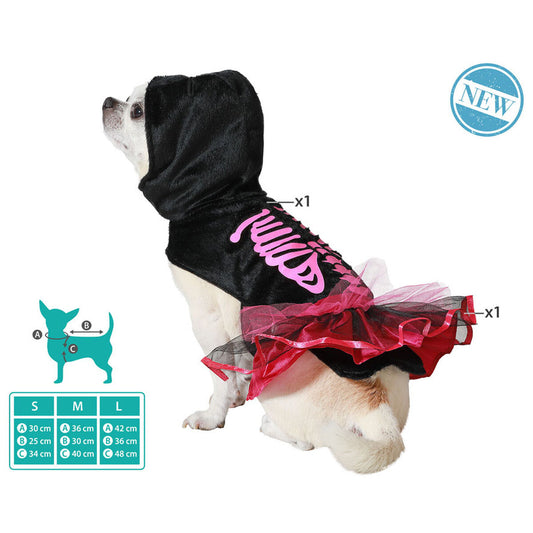 Dog Costume Pink Skeleton